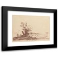 thumbnail image 1 of George Knapton 14x11 Black Modern Framed Museum Art Print Titled - Outside Battlement Walls (1740), 1 of 5