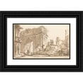 thumbnail image 1 of George Knapton 14x11 Black Ornate Wood Framed Double Matted Museum Art Print Titled: Classical Scene (1740), 1 of 5