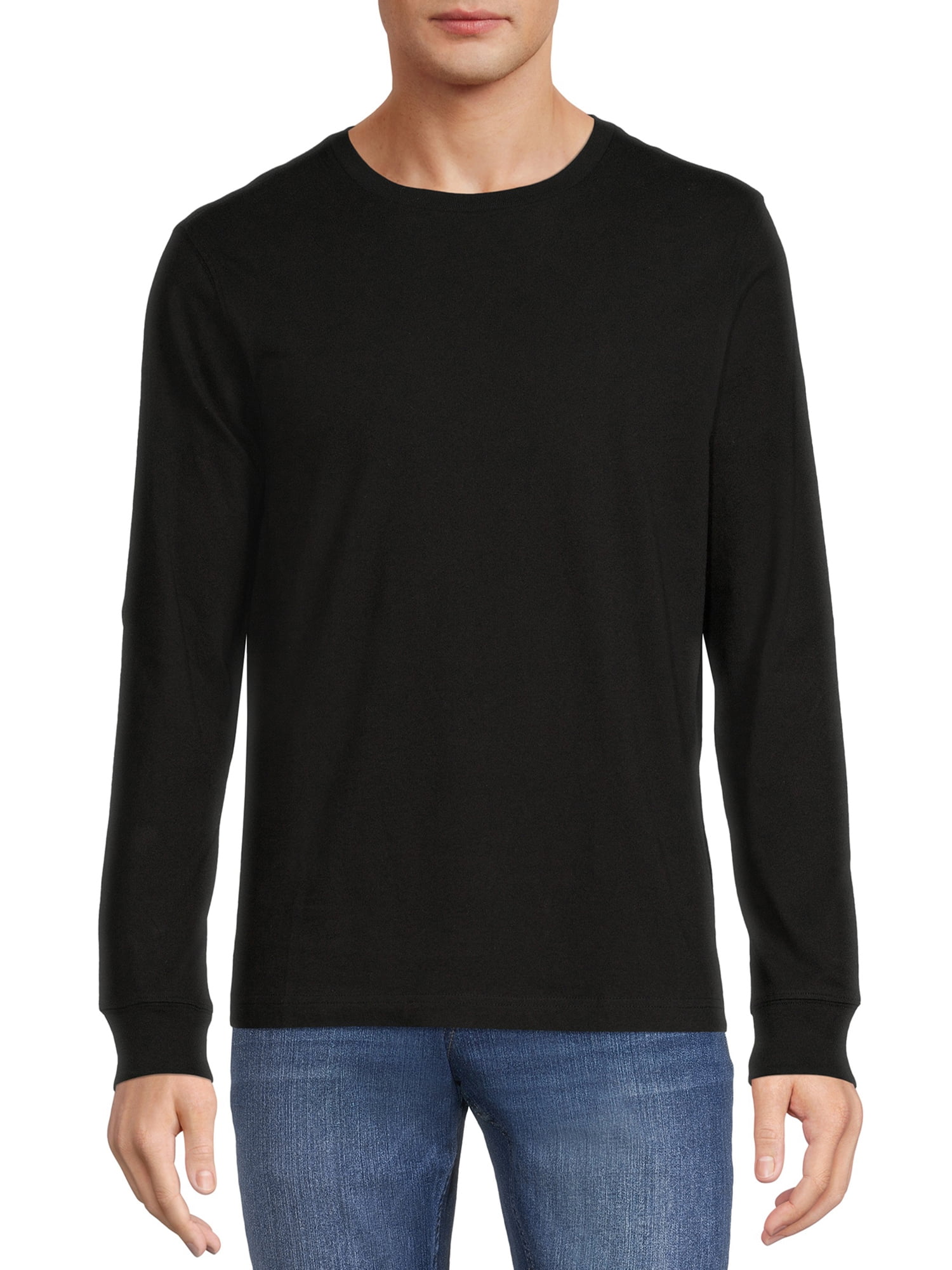 Crew Neck Long Sleeve Knitted T-Shirts