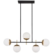 George Kovacs Alluria 36 Wide Black and Gold Modern Kitchen Island Light Pendant