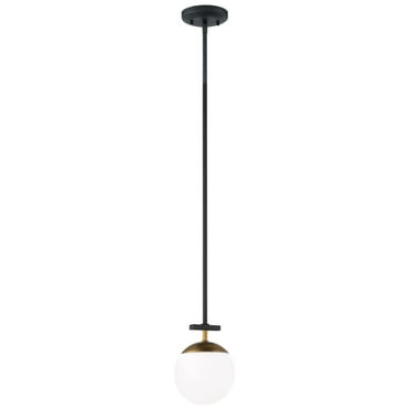 George Kovacs Alluria 6" Wide Coal and Autumn Gold Mini Pendant