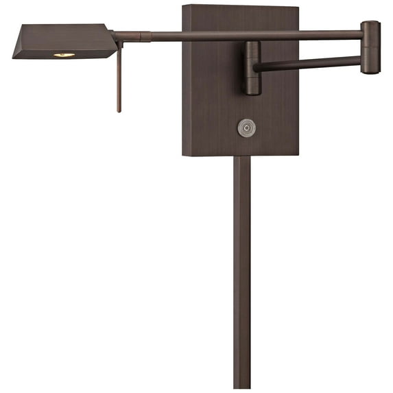 P4318-647-George Kovacs Lighting-George's Reading Room-LED Swing Arm Wall Sconce in Contemporary Style-13.75 Inches Wide by 6.25 Inches Tall-Copper