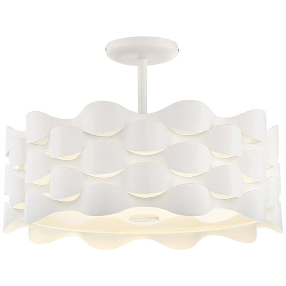 George Kovacs Coastal Current 18" Wide Sand White LED Ceiling Light