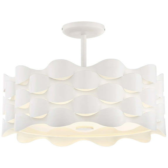 George Kovacs Coastal Current 18" Wide Sand White LED Ceiling Light