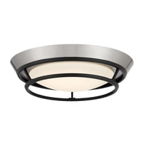P5372-691-L-George Kovacs Lighting-Beam Me Up - 20W 1 LED Flush Mount-3 Inches Tall and 14 Inches Wide-Coal/Brushed Nickel Finish