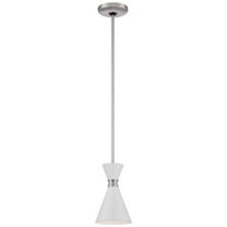 -One Light Mini Pendant In Contemporary Style-5.5 Inches Wide By 9.25 Inches Tall-Glitter Gloss White Finish George Kovacs Lighting P1821-44F