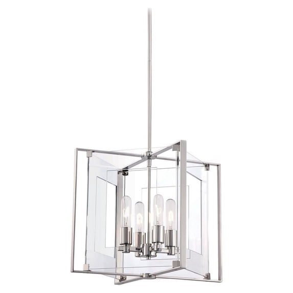 George Kovacs Lighting - Crystal Clear-Four Light Pendant in Contemporary