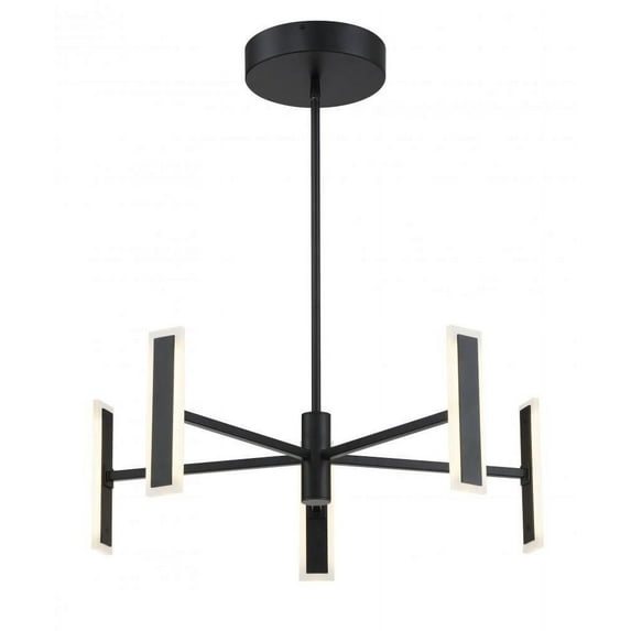 George Kovacs Lighting - Edge - 150W 5 LED Chandelier-15 Inches Tall and 29.25