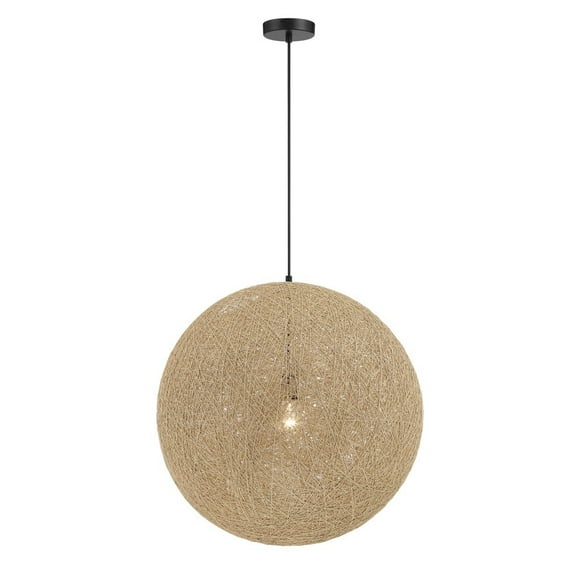 P5571-66A-George Kovacs Lighting-Entwined - 1 Light Pendant-24.625 Inches Tall and 24 Inches Wide-Coal Finish -Traditional Installation