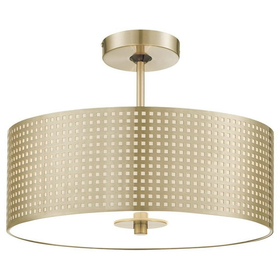 George Kovacs Lighting - Grid - 3 Light Semi-Flush Mount-12 Inches Tall and