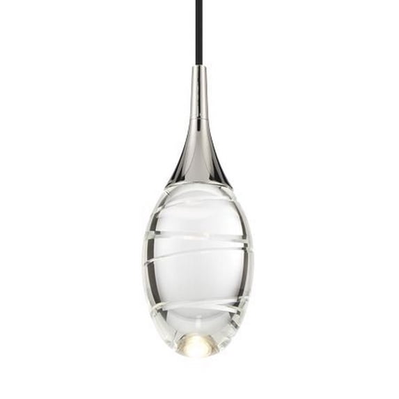 George Kovacs Lighting - Hail - 8W 1 LED Pendant-11.25 Inches Tall and 4.25