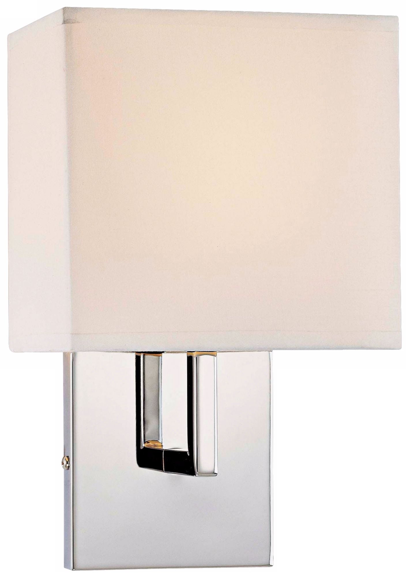 Chrome Fabric Shade Dimmable Wall Sconce
