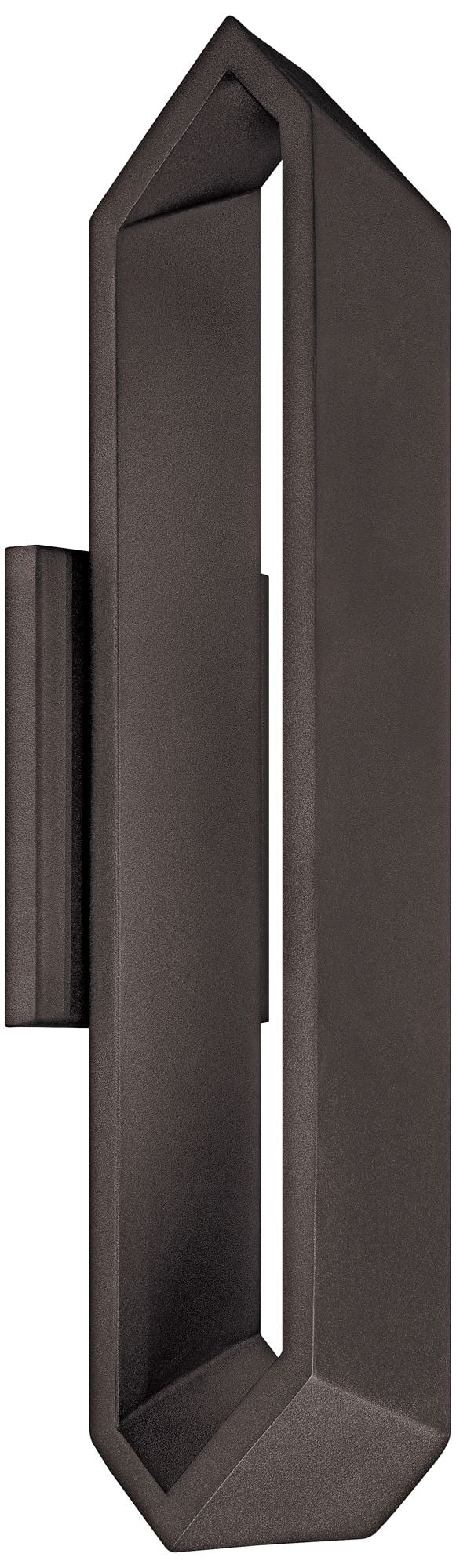 Coal Finish Dimmable LED Outdoor Wall Sconce in Black with Clear Glass