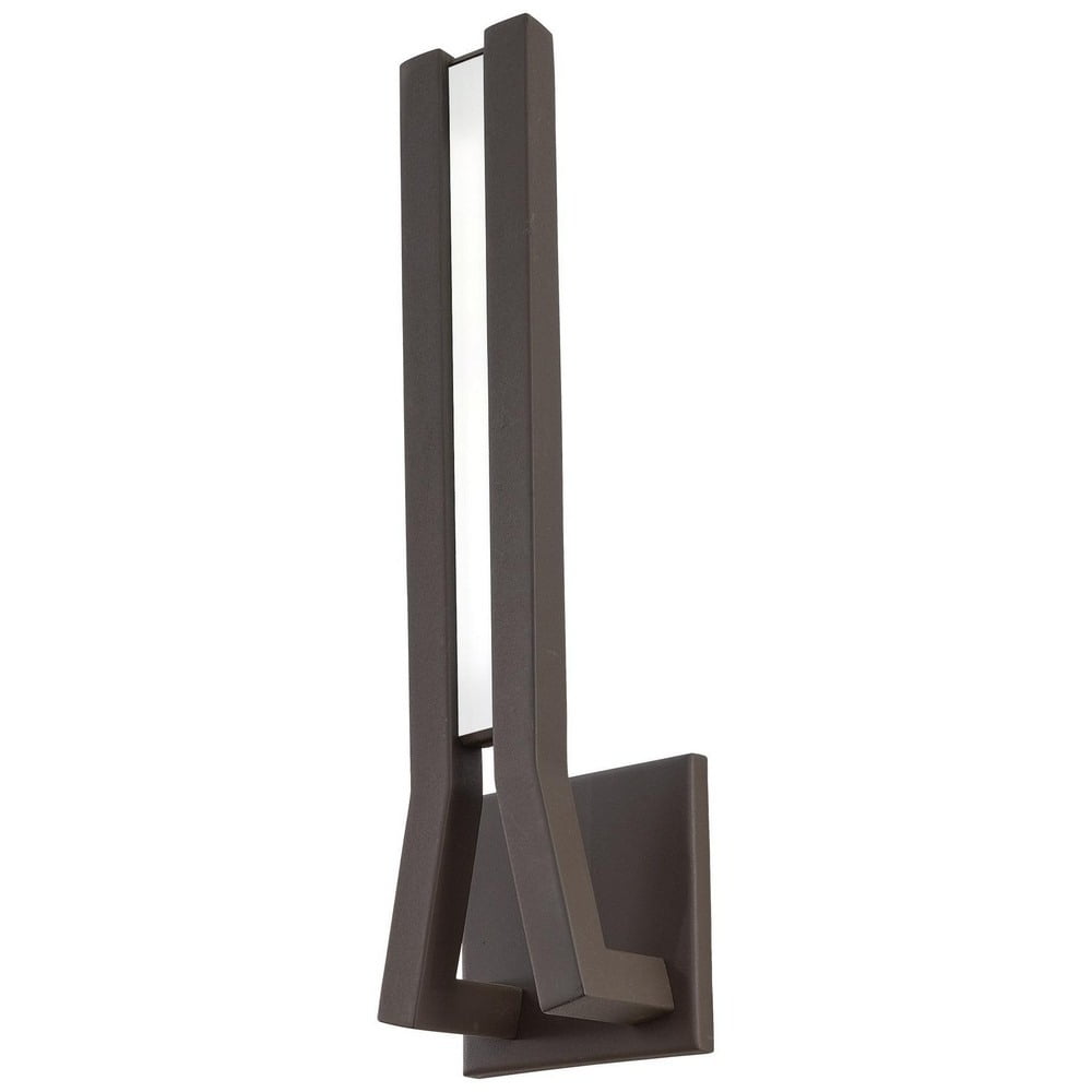 Sand Bronze Frosted Glass LED Outdoor Wall Sconce