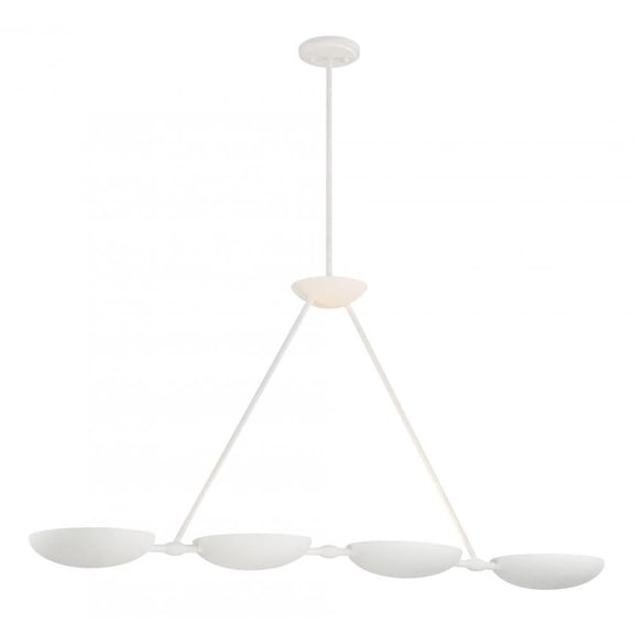 P1318-792-George Kovacs Lighting-Undertas - 4 Light Island-24 Inches Tall and 9.25 Inches Wide-Piastra Plaster Finish