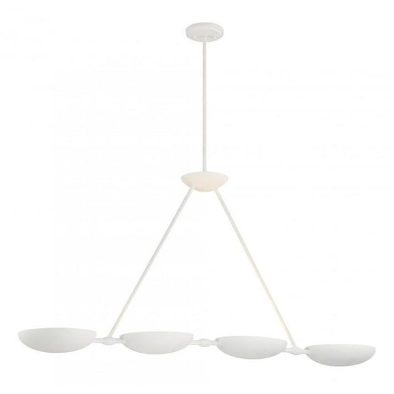 P1318-792-George Kovacs Lighting-Undertas - 4 Light Island-24 Inches Tall and 9.25 Inches Wide-Piastra Plaster Finish
