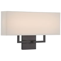 George Kovacs P472-617-L LED Wall Sconce, Bronze, 21W 3000K Fabric Shade