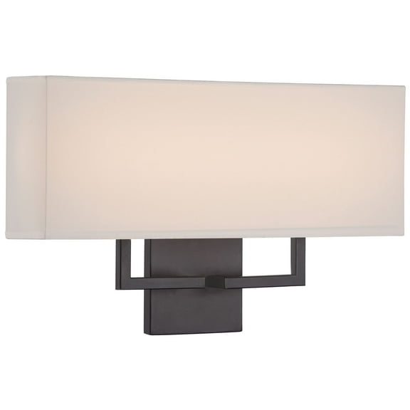 George Kovacs P472-617-L LED Wall Sconce, Bronze, 21W 3000K Fabric Shade