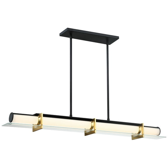 George Kovacs Midnight Gold 40"W Sand Coal and Honey Gold LED Kitchen Island Light