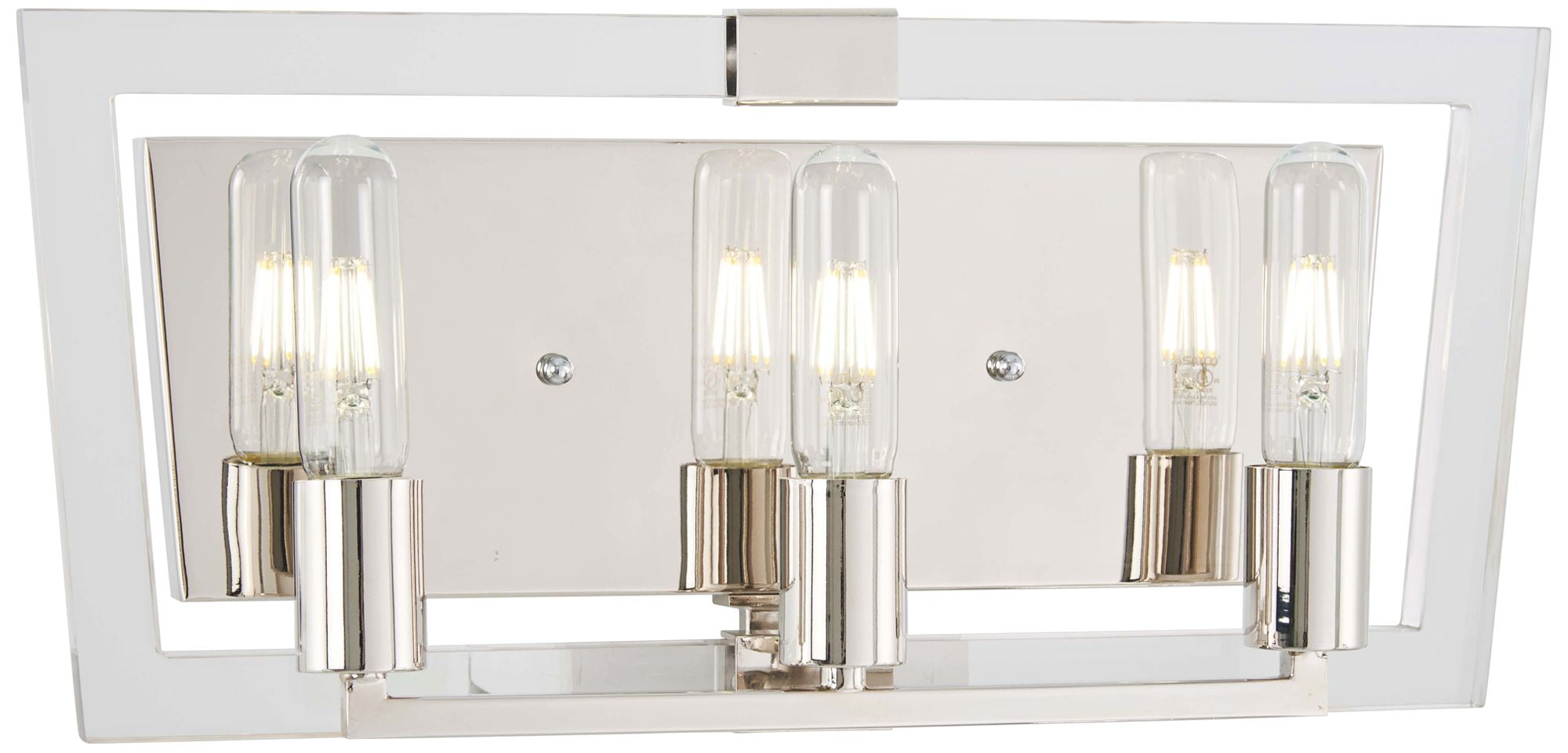 George Kovacs P1373-613 Crystal Chrome Polished Nickel Bathroom Vanity Light