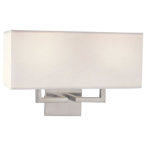 George Kovacs Rectangle Nickel 11" High 2-Light Wall Sconce