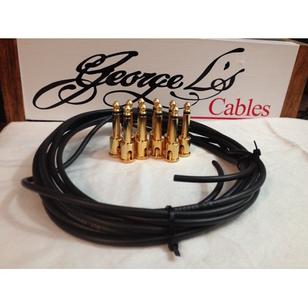 George L 155 Pedalboard Effects Cable Kit .155 Black / GOLD - 10/10