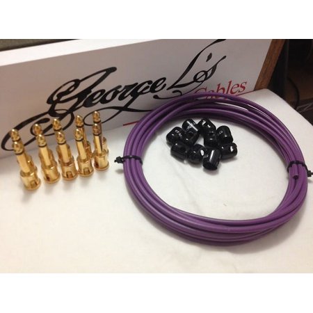 George L's 155 Pedalboard Effects Cable Kit .155 Purple / GOLD - 10/10/10