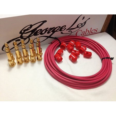 George L's 155 Pedalboard Effects Cable Kit .155 Red / GOLD - 10/10/10