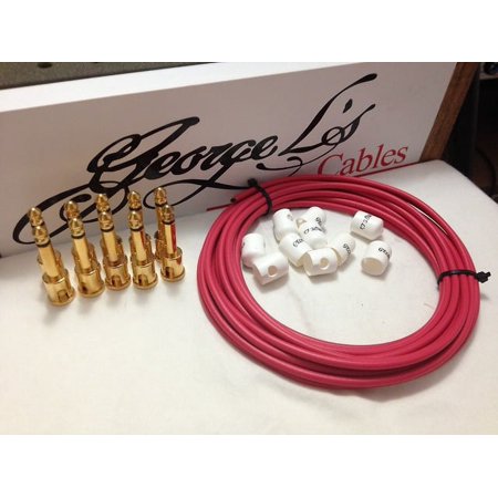 George L's 155 Pedalboard Effects Cable Kit .155 Red & White / GOLD - 10/10/10