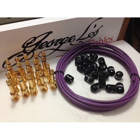 George L's 155 Pedalboard Effects Cable Kit XL .155 Purple / GOLD - 20/20/20