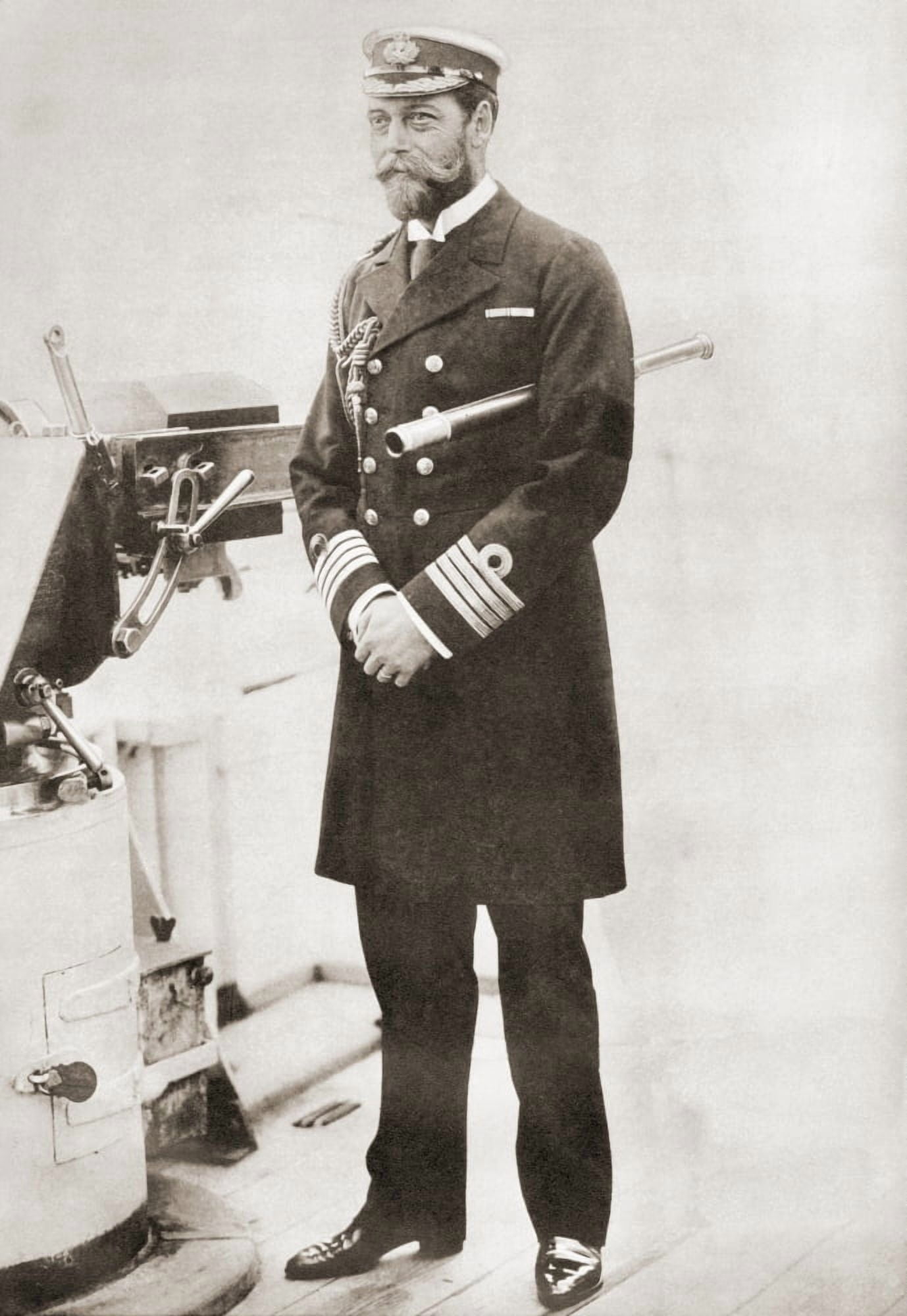 George Later King George V In The Uniform Of Naval Captain In 1893 George Frederick Ernest Albert 1865 Canvas Art - Ken Welsh Design Pics (12 x 17)