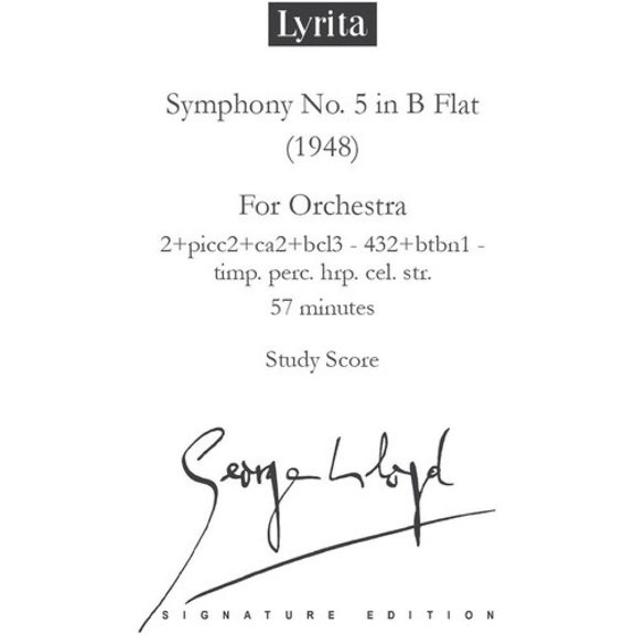 George Lloyd - Lloyd: Symphony No. 5 - Study Score - Music & Performance - CD