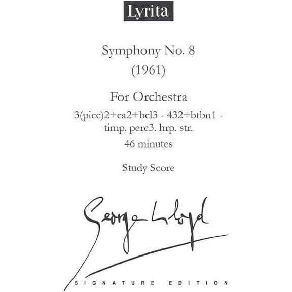 George Lloyd - Lloyd: Symphony No. 8 - Study Score - Music & Performance - CD