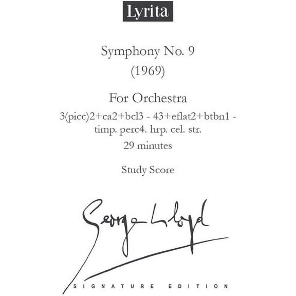 George Lloyd - Lloyd: Symphony No. 9 - Study Score - Music & Performance - CD