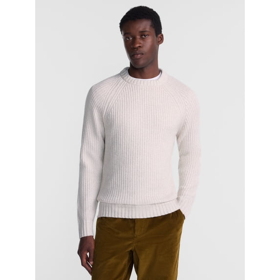 George Men's and Men's Big & Tall Shaker Stitch Crewneck Sweater, Midweight, Sizes XS-3XLT