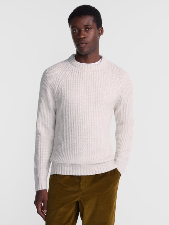 Men's and Men's Big & Tall Shaker Stitch Crewneck Sweater, Midweight, Sizes XS-3XLT