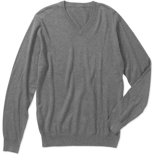 Men s Long Sleeve V Neck Sweater Walmart