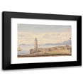 thumbnail image 1 of George Lothian Hall 14x11 Black Modern Framed Museum Art Print Titled - Europa Lighthouse, Ceuta, Spain (1843), 1 of 5