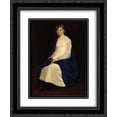 thumbnail image 1 of George Luks 2x Matted 20x24 Black Ornate Framed Art Print 'Portrait of a Young Girl (Antoinette Kraushaar)', 1 of 2