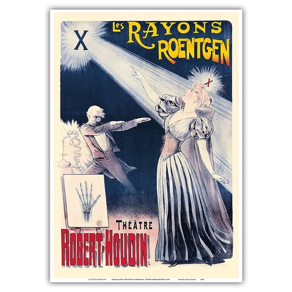 George Méliés’ The X-Rays of Roentgen (Les Rayons Roentgen) - Theatre Robert-Houdin - Vintage Magic Poster c.1895 - Master Art Print 10in x 14in