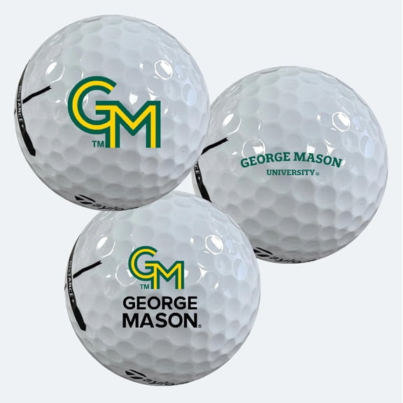 George Mason University Patriots Logo Edition Officially Licensed NCAA Taylormade Distance+ Golf Balls 12-Pack (Dozen)