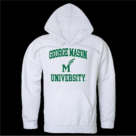 George Mason University Patriots Seal Hoodie, White - Large