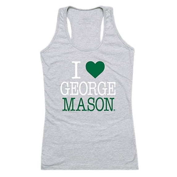George Mason University Women Love Tank Top, Heather Grey - Extra Large