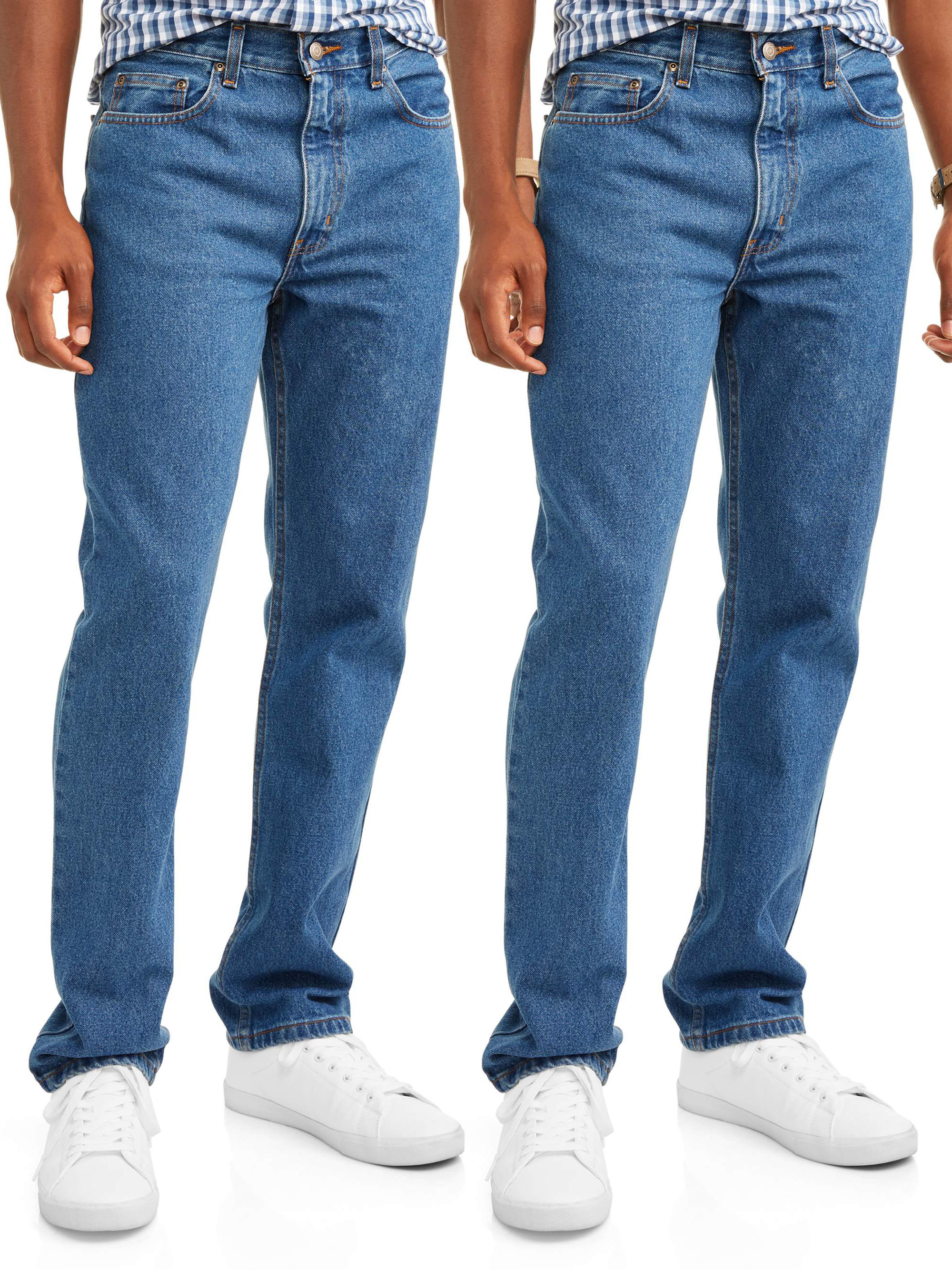 George Men's 100% Cotton Regular Fit Jeans, 2-Pack - image 1 of 7