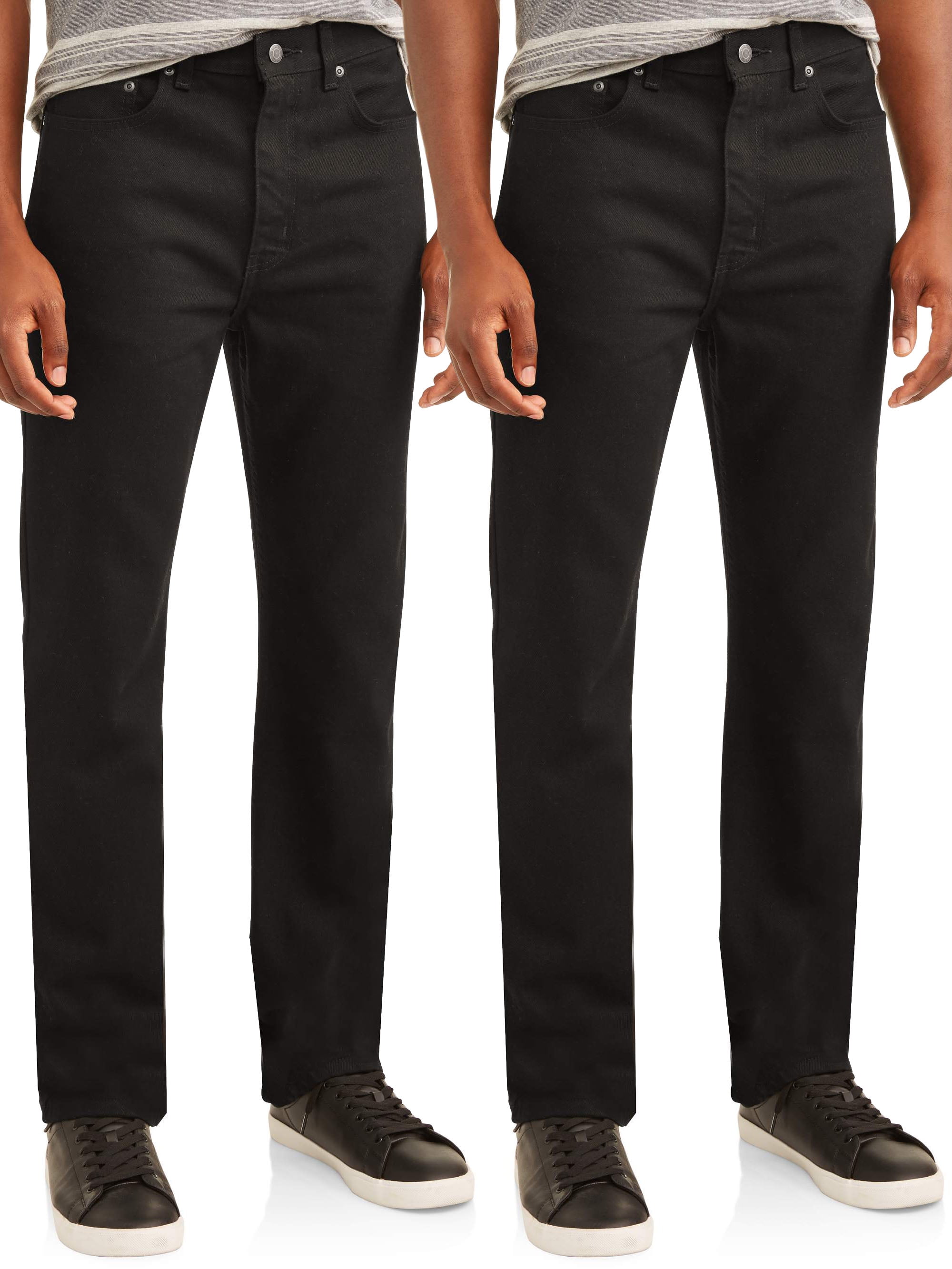 George Men's Regular Fit 100% Cotton Jeans, 2-Pack, Sizes 32-38