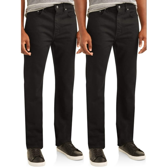 George Men's 100% Cotton Regular Fit Jeans, 2-Pack