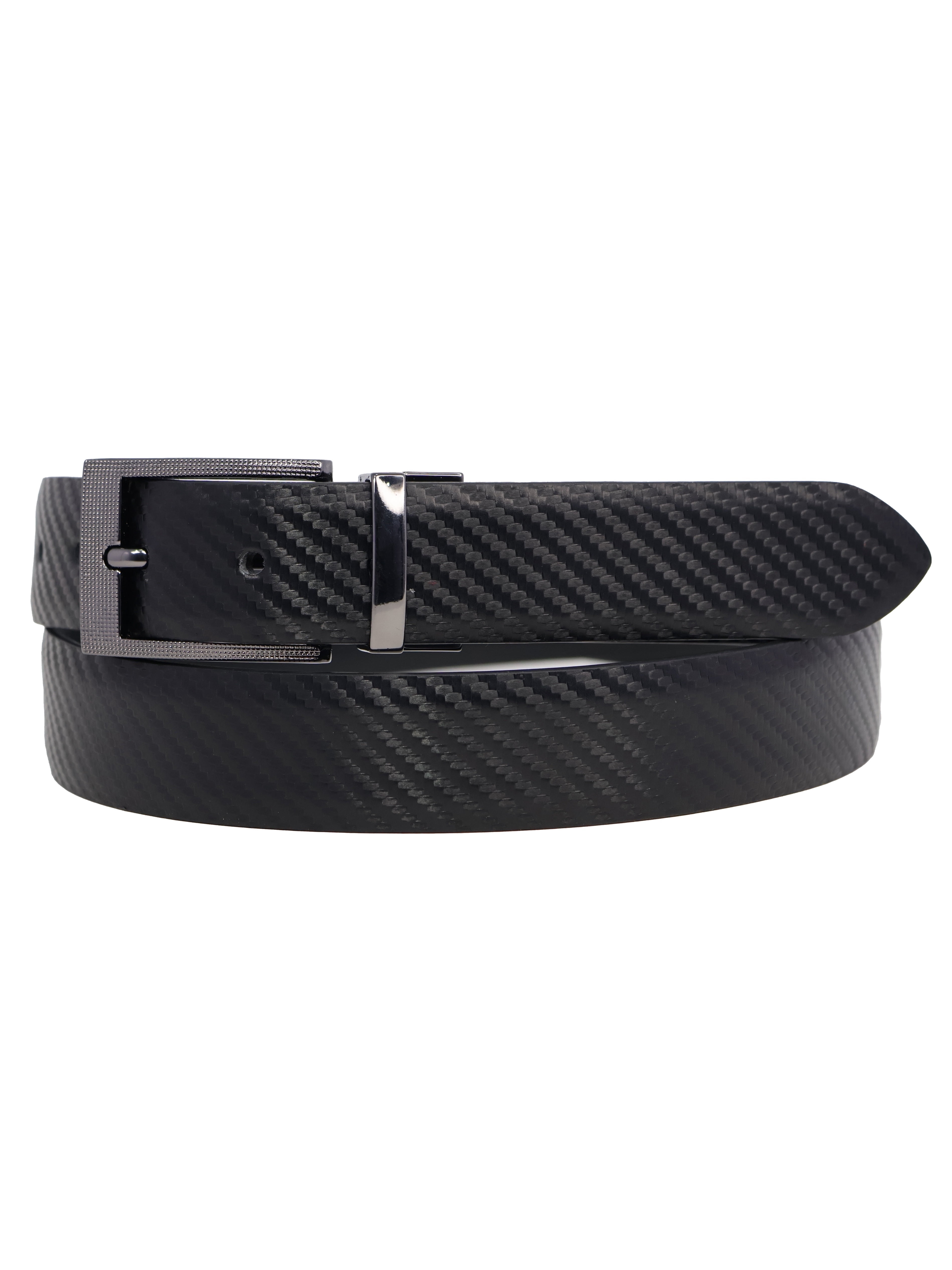 George Men's 32MM Carbon Fiber Belt, Black, XL