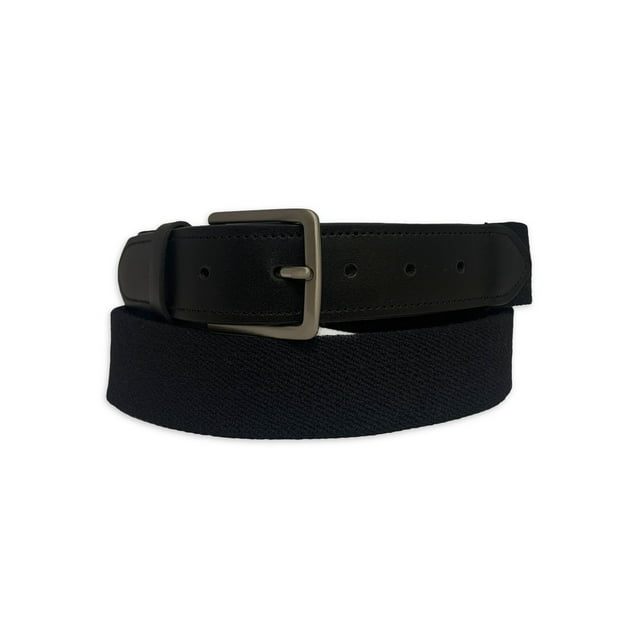 George Men's 35mm Braided Web Black Stretch Belt - Walmart.com