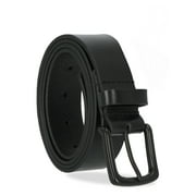 GEORGE Men's 38MM Classic Leather Casual Black Belt