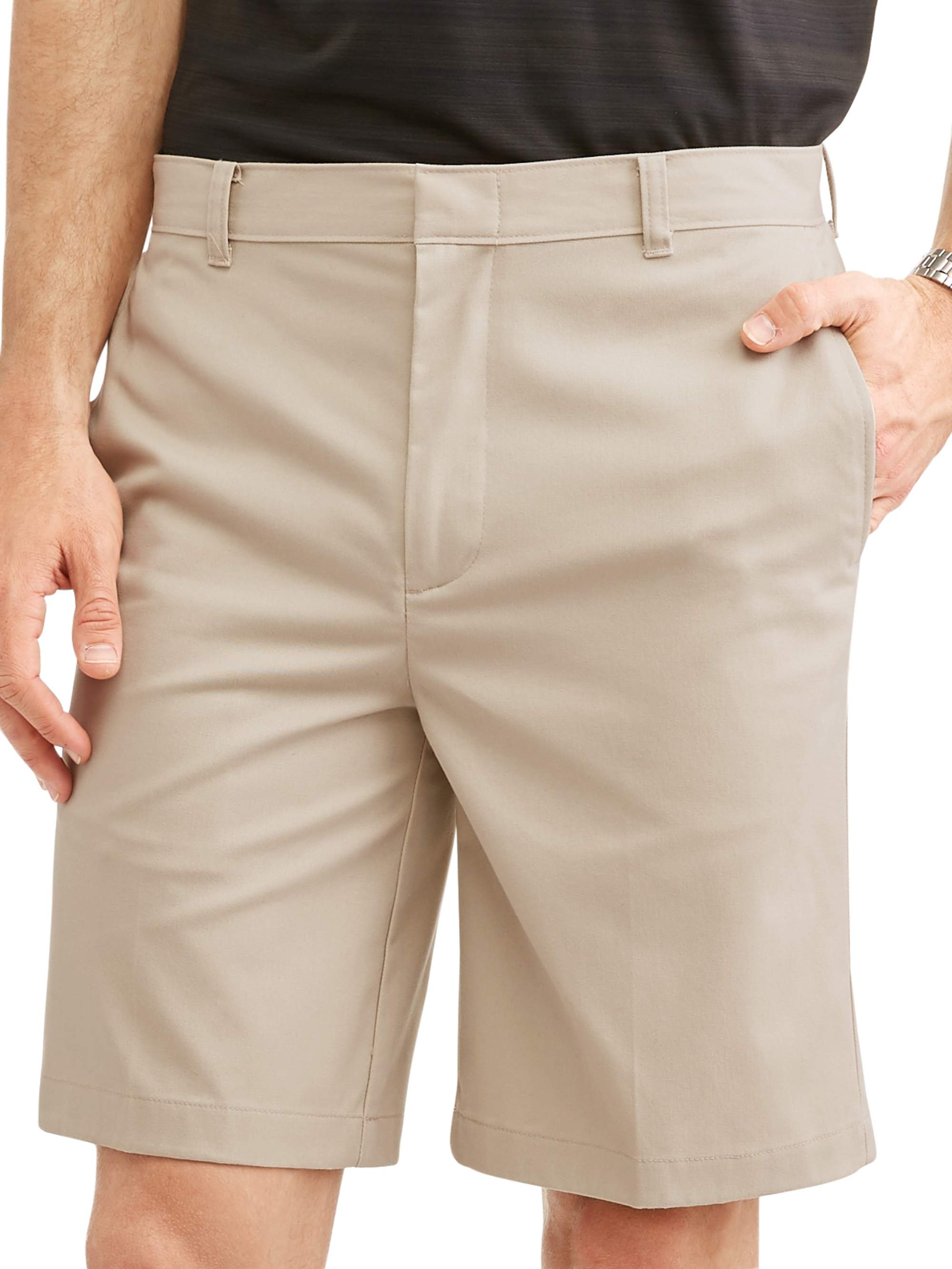 George Men's 9.5" Twill Flat Front Shorts - image 1 of 3